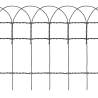 Garden Border Fence - Powder-Coated Iron 25x0.4m | Hipomarket