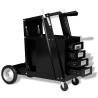 Welding Cart with 4 Drawers Black - Durable & Convenient Storage