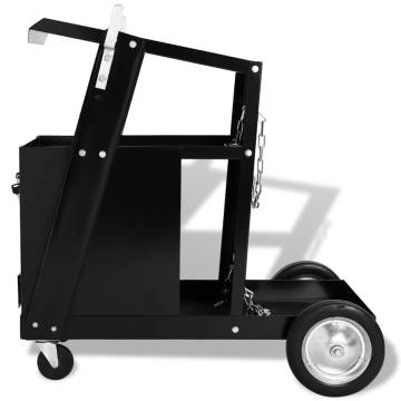 Welding Cart with 4 Drawers Black - Durable & Convenient Storage