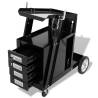 Welding Cart with 4 Drawers Black - Durable & Convenient Storage