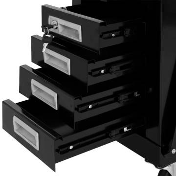 Welding Cart with 4 Drawers Black - Durable & Convenient Storage