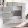 7 Piece TV Cabinet Set Concrete Grey Engineered Wood Colour concrete grey Quantity in Package 7 Width 100 cm 