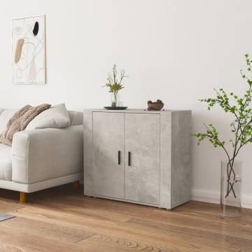 Stylish Concrete Grey Sideboard - 80x33x70 cm | Hipo Market