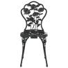 Bistro Chairs 2 pcs Black Cast Aluminium | Stylish Garden Seating