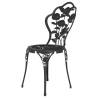 Bistro Chairs 2 pcs Black Cast Aluminium | Stylish Garden Seating