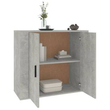 Stylish Concrete Grey Sideboard - 80x33x70 cm | Hipo Market