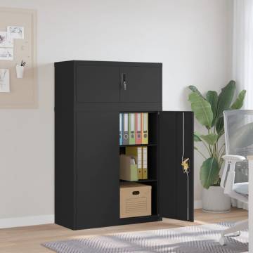 File Cabinet Black 90x40x145 cm Steel - Stylish & Durable Storage