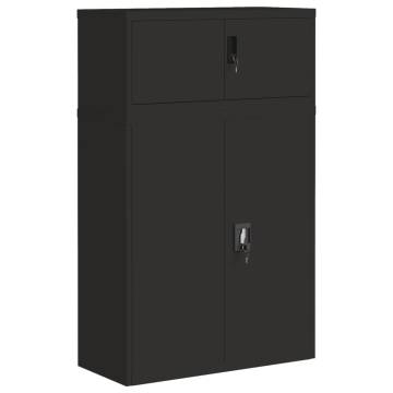 File Cabinet Black 90x40x145 cm Steel - Stylish & Durable Storage