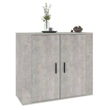 Stylish Concrete Grey Sideboard - 80x33x70 cm | Hipo Market