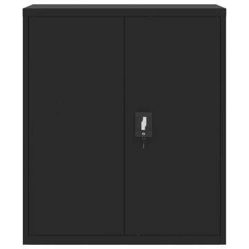 File Cabinet Black 90x40x145 cm Steel - Stylish & Durable Storage