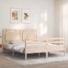 King Size Solid Wood Bed Frame with Headboard | HiPoMarket