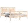 King Size Solid Wood Bed Frame with Headboard | HiPoMarket