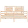 King Size Solid Wood Bed Frame with Headboard | HiPoMarket