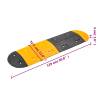 Speed Hump Yellow & Black 129x32.5 cm Rubber - Safe & Durable