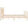 King Size Solid Wood Bed Frame with Headboard | HiPoMarket