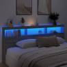 Headboard Cabinet with LED Grey Sonoma - Stylish & Functional