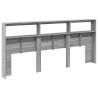 Headboard Cabinet with LED Grey Sonoma - Stylish & Functional