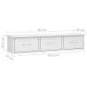 High Gloss White Wall Drawer Shelf - Stylish Storage Solution