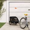 Pet Bike Trailer Black Oxford Fabric and Iron Colour black Size 137 x 68 x 72 cm 