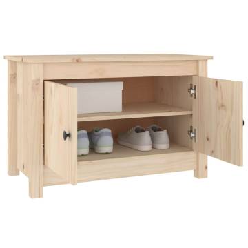 Solid Wood Pine Shoe Cabinet - 70x38x45.5 cm | Hipo Market