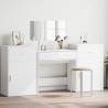 4 Piece Dressing Table Set White Engineered Wood Colour white Number of 1 