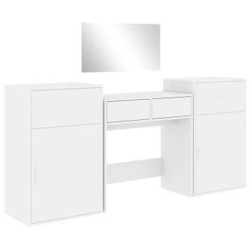 Stylish 4 Piece Dressing Table Set in White | HipoMarket