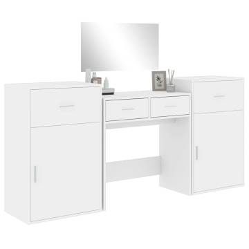 Stylish 4 Piece Dressing Table Set in White | HipoMarket