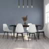 Stylish 6 Pcs White Dining Chairs - Contemporary Design