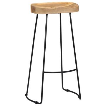 Gavin Bar Stools - 2 pcs Solid Mango Wood | Hipomarket UK