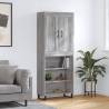 Highboard Grey Sonoma 69.5x34x180 cm Engineered Wood Colour grey sonoma Quantity in Package 1 Model 3 shelves 