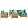 7 Piece Garden Sofa Set Impregnated Wood Pine Colour natural impregnated Number of 1 