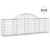 Arched Gabion Baskets Set - 14 pcs | Durable Garden Barriers