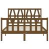 Honey Brown Bed Frame with Headboard - Solid Wood 120x200 cm