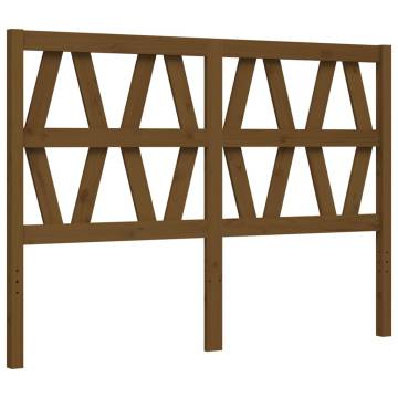 Honey Brown Bed Frame with Headboard - Solid Wood 120x200 cm