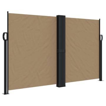 Retractable Side Awning Taupe 140x1200 cm | Hipomarket UK