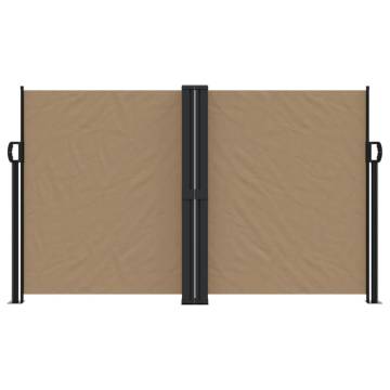 Retractable Side Awning Taupe 140x1200 cm | Hipomarket UK