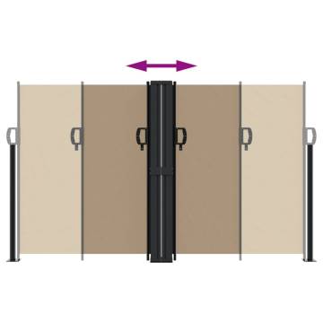 Retractable Side Awning Taupe 140x1200 cm | Hipomarket UK