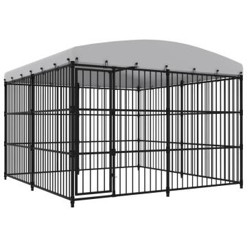 Outdoor Dog Kennel with Roof - 300x300cm - Safe & Durable