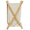 Laundry Basket Cream White - Bamboo Storage Solution | HipoMarket