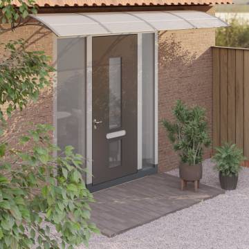 Door Canopy Grey & Transparent 400x75 cm - Weather Resistant