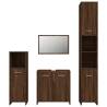 4 Piece Bathroom Furniture Set in Brown Oak | Hipomarket