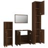 4 Piece Bathroom Furniture Set in Brown Oak | Hipomarket