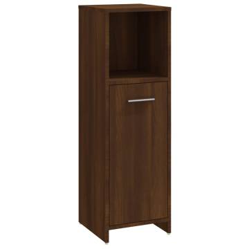 4 Piece Bathroom Furniture Set in Brown Oak | Hipomarket