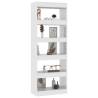 High Gloss White Book Cabinet & Room Divider - 60x30x166 cm