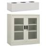 Office Cabinet with Planter Box Light Grey 90x40x113 cm Steel Colour light grey Size 90 x 40 x 113 cm Quantity in Package 1 Model with planter box 