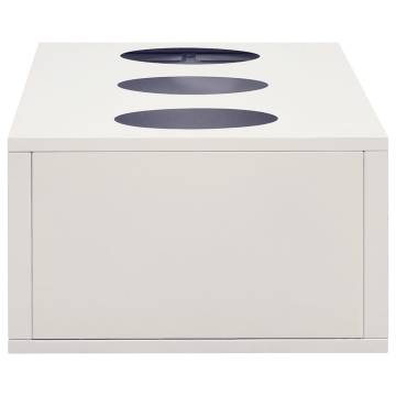 Stylish Light Grey Office Cabinet with Planter Box - 90x40 cm