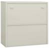 Stylish Light Grey Office Cabinet with Planter Box - 90x40 cm