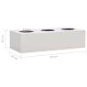 Stylish Light Grey Office Cabinet with Planter Box - 90x40 cm