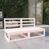 Garden 2-Seater Sofa White Solid Pinewood Colour white Quantity in Package 1 