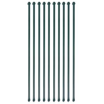 Garden Posts 10 pcs 1 m Metal Green - Durable & Rustproof